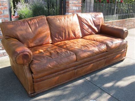 CLASSIC & CLASSY RALPH LAUREN DISTRESSED LEATHER SOFA COUCH FREE ...