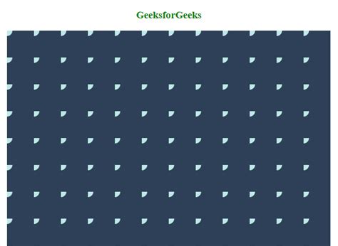 How to use SVG Patterns as the background ? - GeeksforGeeks