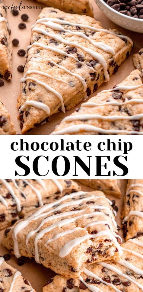 Chocolate Chip Scones - JoyFoodSunshine