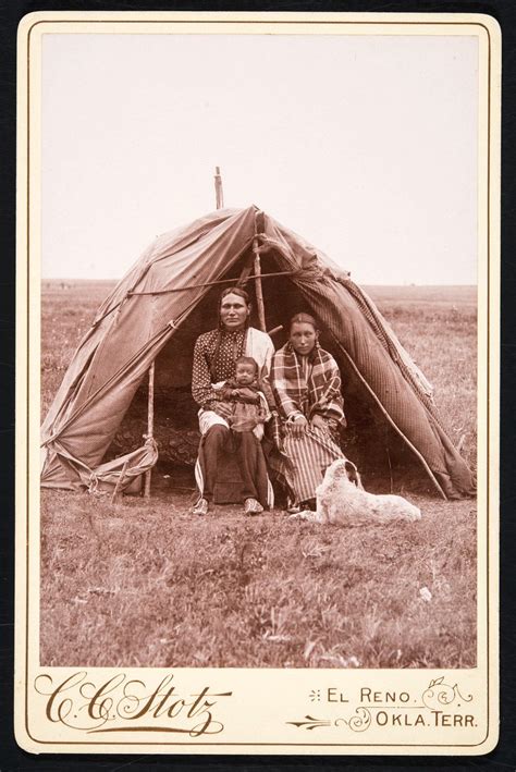 Cheyenne family at home in Oklahoma reservation, 1800s. | Native american peoples, Native ...