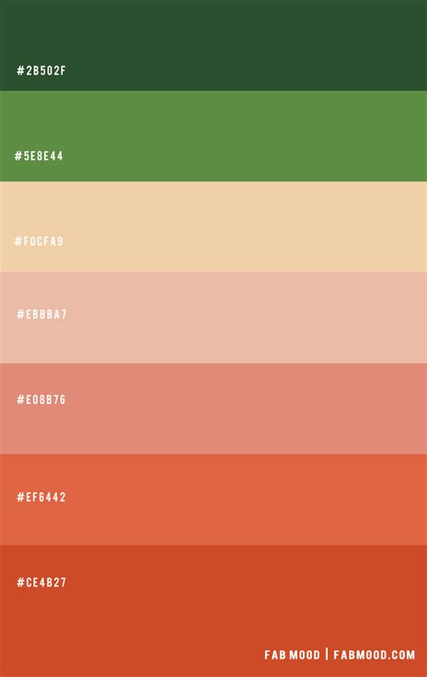 Light Pinkish-Orange and Green ― Color Scheme 47 1 - Fab Mood | Wedding Color, Haircuts ...
