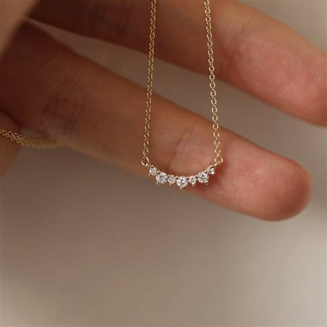 Diamond Necklace, Unique Diamond Cluster Necklace, Natural Brilliant ...