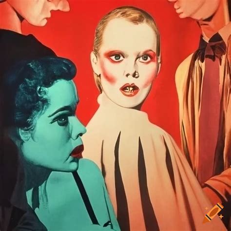 1950s horror movie poster: "so many people in the crowd" on Craiyon