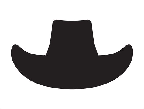 Cowboy hat silhouette on white background 46527921 Vector Art at Vecteezy