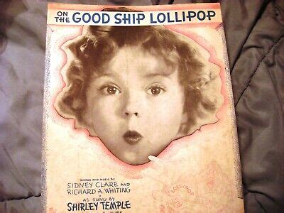 On The Good Ship Lollipop Sheet Music Shirley Temple on Cover | eBay