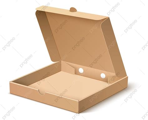 Empty Pizza Box Clipart Transparent Background, Empty Pizza Box Cardboard Mockup, Realistic ...