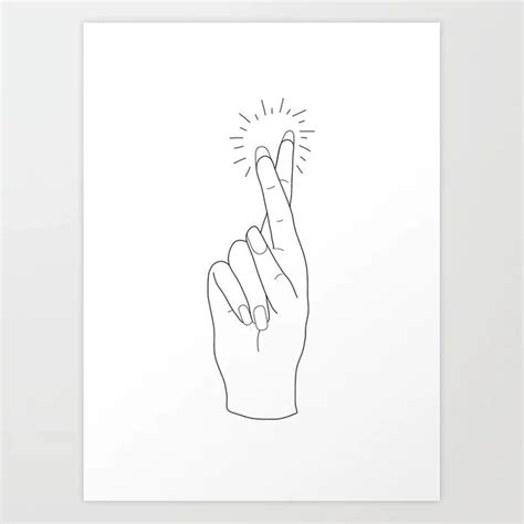 Buy Fingers Crossed Art Print by nadja1. Worldwide shipping available ...