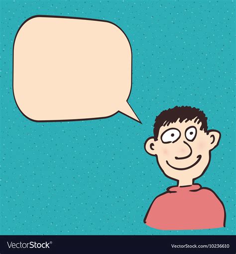 Cartoon man talking Royalty Free Vector Image - VectorStock