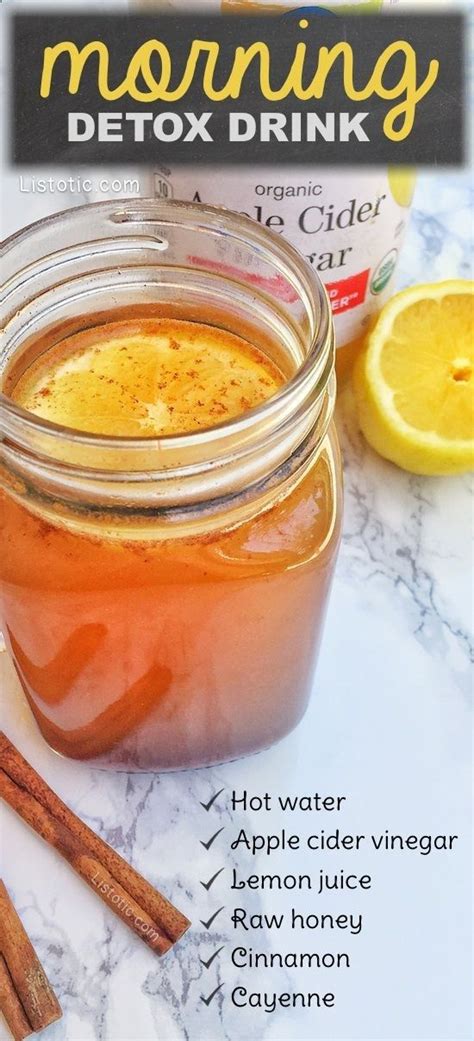 This detox drink recipe with apple cider vinegar helps aid in cleansing ...