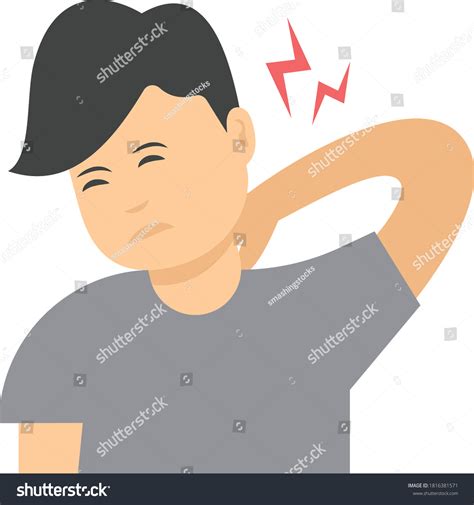 Neck Pain Flat Design Physical Disorder Stock Vector (Royalty Free) 1816381571 | Shutterstock