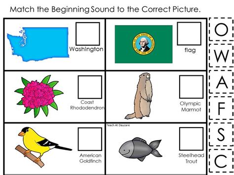 30 Washington State Symbols Themed Learning Games Download. - Etsy