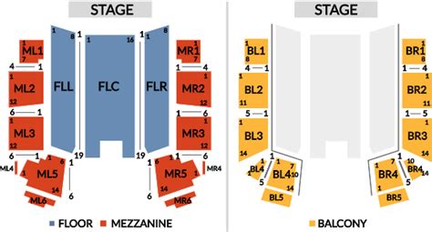 Seating Chart | Fallsview Casino Resort