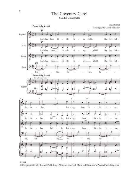 The Coventry Carol by Jerry Mueller Sheet Music for SATB Choir at Sheet Music Direct