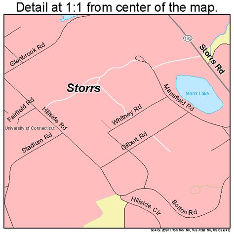 Storrs Connecticut Street Map 0973980