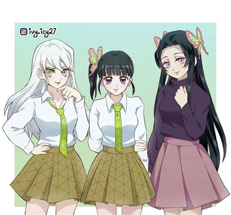 Daki, ume, kanao / The 3 beauties of Kimetsu High! - pixiv | かわいい 女の子 ...