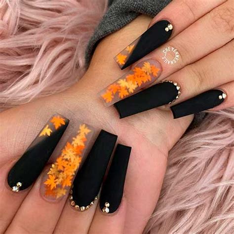 Cute Fall Coffin Nails 2020 Ideas | Cute Manicure