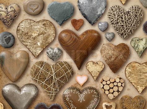 Assortment of heart shaped things | Stock image | Colourbox