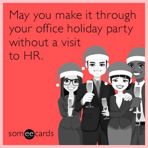 May you make it through your office holiday party without a visit to HR. | Christmas party ...