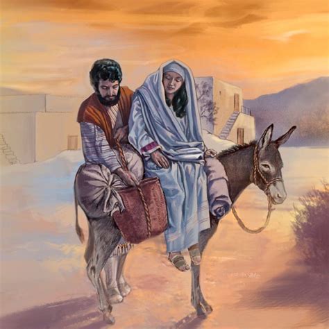 Mary And Joseph On A Donkey