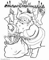 Santa Delivers  Christmas coloring Pages sketch template