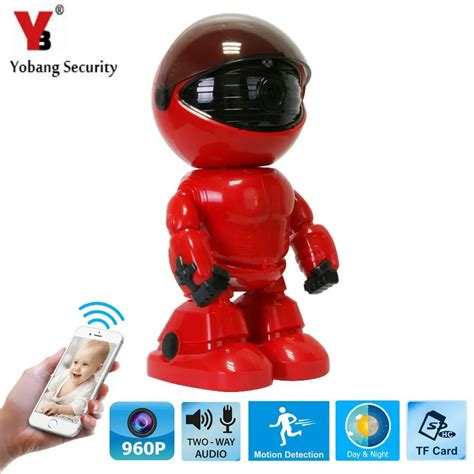 Yobang Security 360 Degree Mini Robot Wifi Wireless P2P Network IP Camera LED Light Home ...