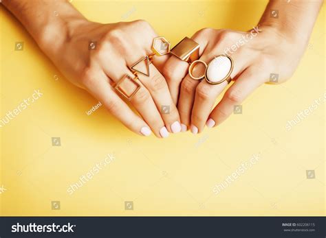 Woman Hands Manicure Jewelry Ring On Stock Photo 602206115 | Shutterstock