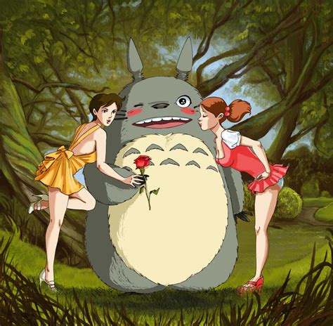 totoro: girls grew up by DameEleusys on DeviantArt