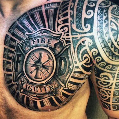 28 Best Firefighter Tattoo Designs to Show Your Love | Fire fighter tattoos, Samoan tattoo ...