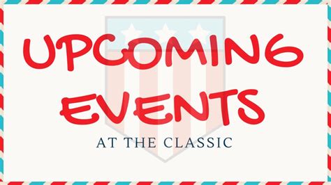 Upcoming Events in April & May! - American Classic