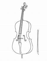 Printable Cello Coloring Page sketch template