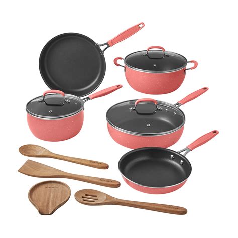 The Pioneer Woman Frontier Speckle 12-Piece Aluminum Cookware Set ...