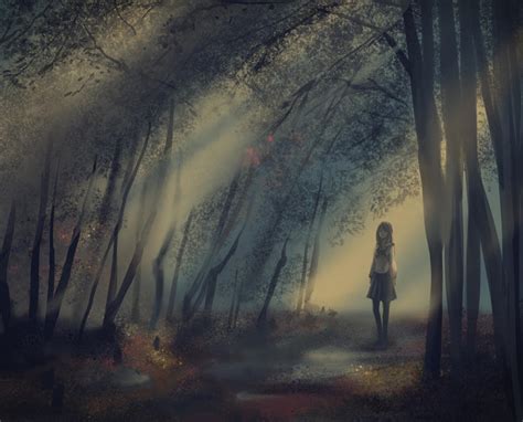 Girl Lost in Forest by chanpalok on DeviantArt