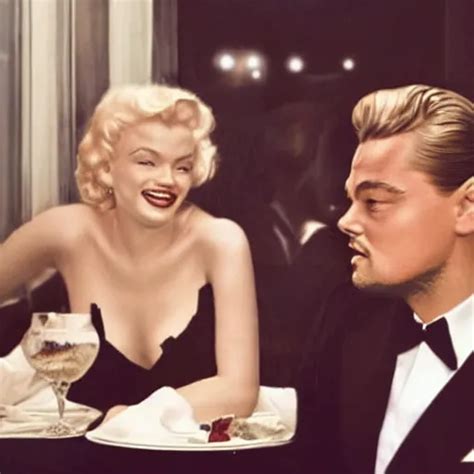 leonardo dicaprio and marilyn monroe at a paris | Stable Diffusion