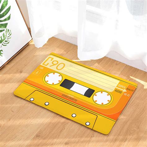 BTTGGLhn Vintage Cassette Tape Rugs, Non Slip Door Floor Mats, Home Decor Bedroom Rugs for House ...