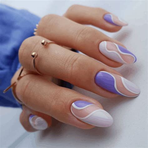 40+ Abstract Nail Art To Inspire Your Next Manicure | Purple nails, Short acrylic nails, Short ...