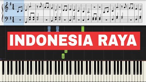 Indonesia Raya - National Anthem - Piano Sheet Music EASY - YouTube