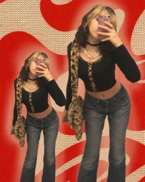 Cybery2k edit y2k outfit flare jeans | Y2k inspired outfit, 2000s fashion outfits, Teenage ...