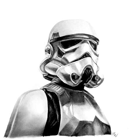 Stormtrooper Drawing, Pencil, Sketch, Colorful, Realistic Art Images | Drawing Skill