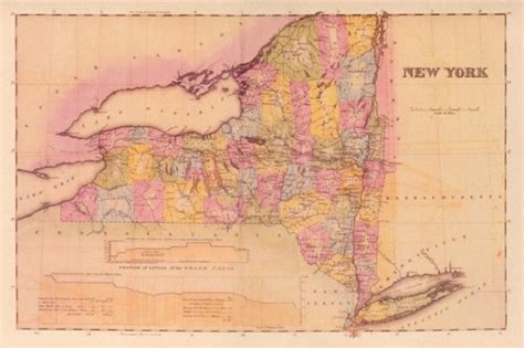 New York State 1825 Map Poster – Erie Canal Museum