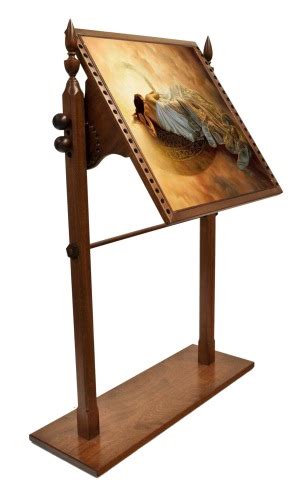 Bostonian Mahogany Needlepoint Rotating Adjustable Frame Stand