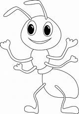 Premium Vector  White And Black Ant For Kids Coloring Book sketch template