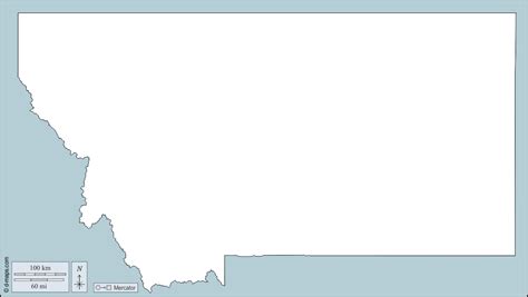 Montana free map, free blank map, free outline map, free base map outline