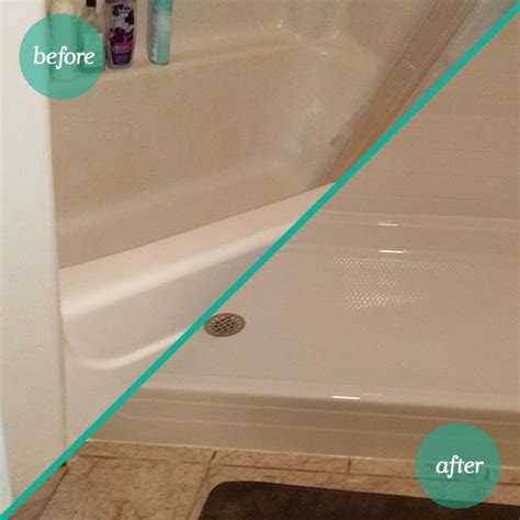 The newly converted Bath Fitter shower is a little easier to step into than a bath. Definitely ...