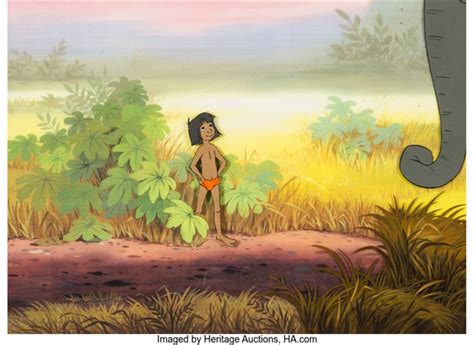 The Jungle Book Mowgli and Elephant Production Cel Walt Disney, 1967 by ...