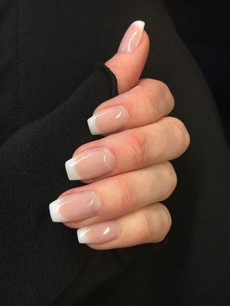 Classic french manicure #frenchmanicure | French tip acrylic nails ...