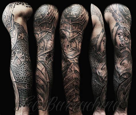 Armor sleeve tattoo | Armor sleeve tattoo, Armor tattoo, Full sleeve tattoos