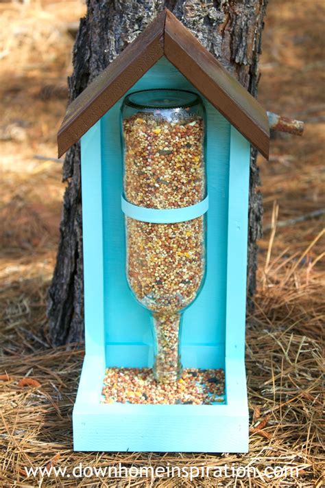 How to Make a Wine Bottle Bird Feeder-Down Home Inspiration | Tanger