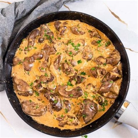 Sauteéd Chicken Livers in White Wine Sauce - Low Carb Spark