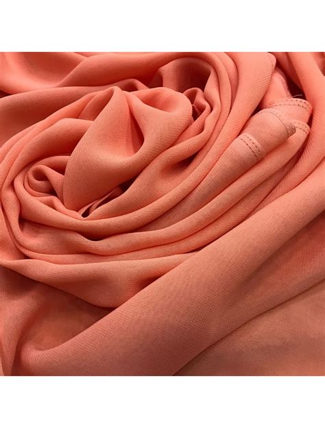 Dark Peach Viscose Georgette Fabric | Saroj Fabrics