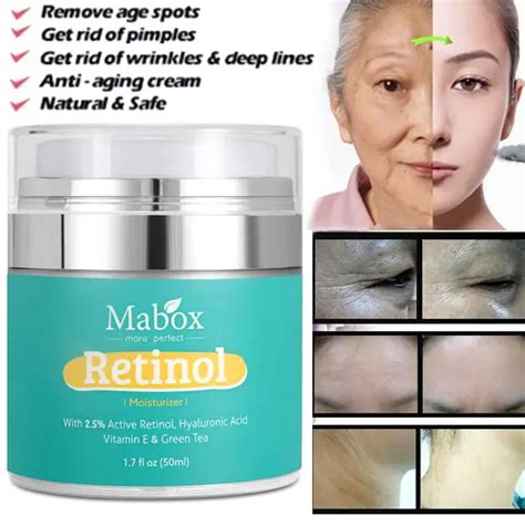 Retinol Moisturizer Face Cream Vitamin E Collagen Retin Anti Aging ...